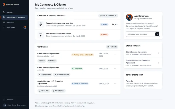 The Command Center on a laptop: key dates in the next 14 days